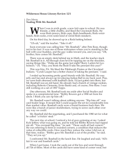 Trading With Mr. Baseball - Wilderness House Literary Review