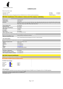 CARBON BLACK SECTION 1 Identification of the substance