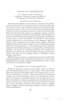 LEUCITE AND PSEUDOLEUCITE N. L. BownN AND R. B. Ennsrao