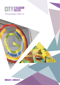City of Glasgow College Annual Report 2013
