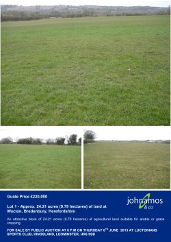 Guide Price &pound;220,000 Lot 1 - Approx. 24.21 acres (9.79 hectares) of