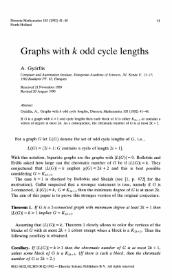 Graphs with $k$ odd Cycle lengths. Discrete Math. 103