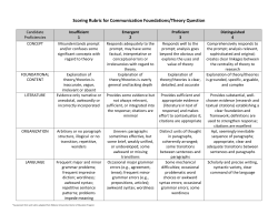 Comprehensive Exam Rubrics