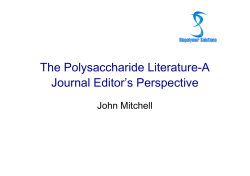 The Polysaccharide Literature-A The Polysaccharide Literature