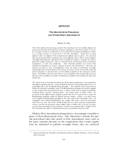 The Brandenburg Paradigm and Other First Amendments