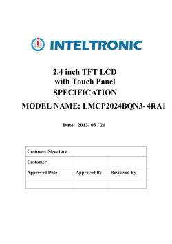 2.4 inch TFT LCD MODEL NAME: LMCP2024BQ N3
