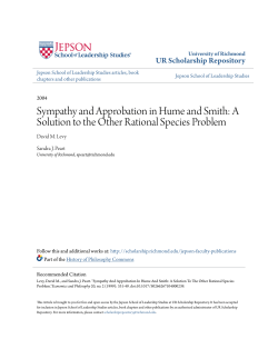 Sympathy and Approbation in Hume and Smith