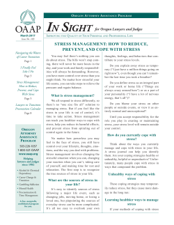 In SIght - Oregon Attorney Assistance Program