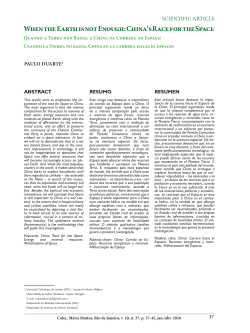 When the Earth is not Enough: China`s Race for the Space