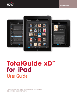 TotalGuide xD&trade; for iPad