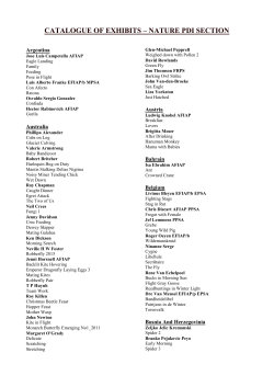 Nature Acceptances - Northern Counties International Salon of