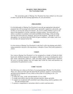 Curriculum Guide - Christ`s Church