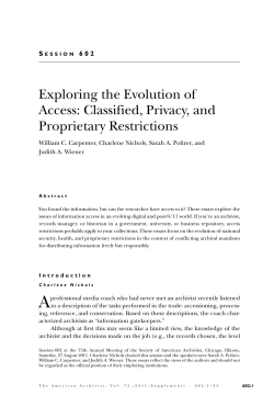 Exploring the Evolution of Access: Classified, Privacy, and