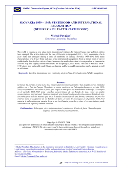 slovakia 1939 &ndash; 1945: statehood and international recognition