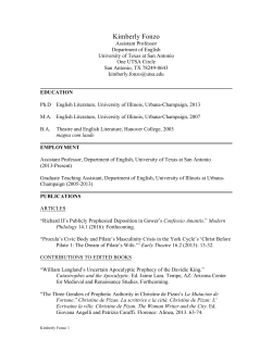 Kimberly Fonzo - College of Liberal and Fine Arts