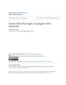 Nannie Helen Burroughs: Lamplighter of the
