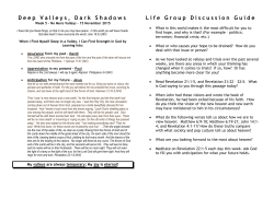 Deep Valleys, Dark Shadows Life Group Discussion Guide