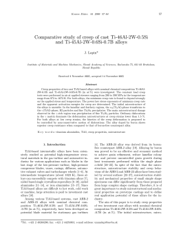 Comparative study of creep of cast Ti-46Al-2W-0.5Si and Ti-45Al