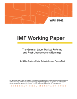 The German Labor Market Reforms and Post-Unemployment