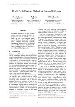 Hybrid Parallel Sentence Mining from Comparable Corpora