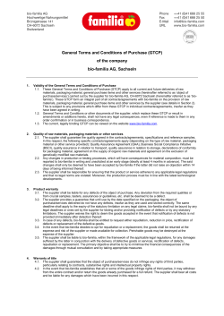 General Terms and Conditions of Purchase (GTCP) of
