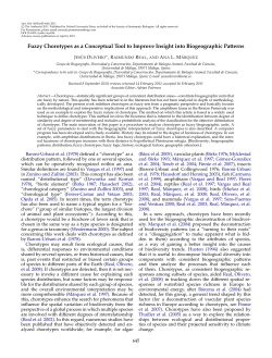 Fuzzy Chorotypes as a Conceptual Tool to