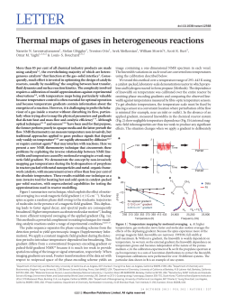 Thermal maps of gases in heterogeneous reactions
