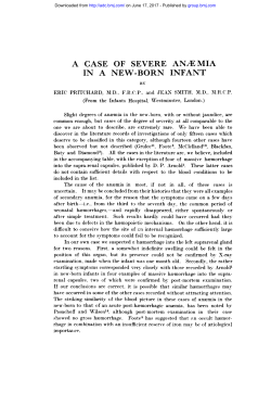 a case ofsevere anal mia in a new-born infant