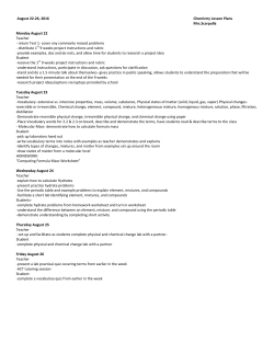 August 22-26 - Franklin County School District