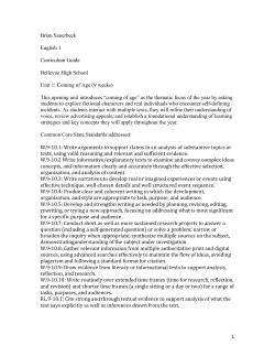 English1 Curriculum Guide