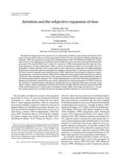 Attention and the subjective expansion of time