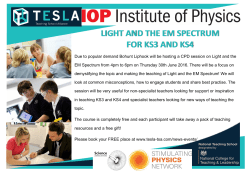 LIGHT AND THE EM SPECTRUM FOR KS3 AND KS4