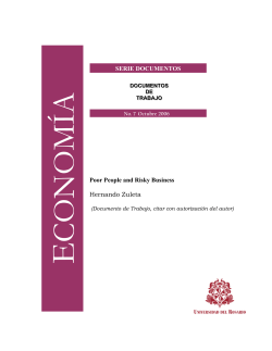 Poor People and Risky Business