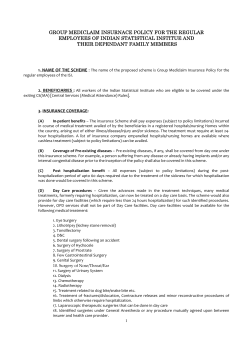 group mediclaim insurnace policy for the regular employees