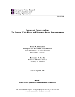 Segmented Representation: The Reagan White House and