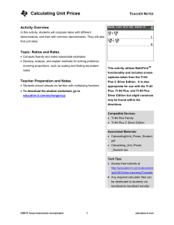 Teacher Notes PDF - TI Education