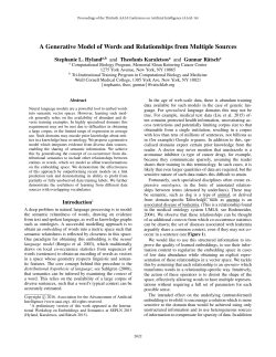 A Generative Model of Words and Relationships from Multiple Sources
