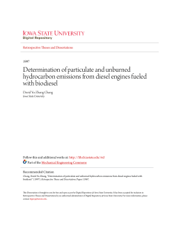 Determination of particulate and unburned hydrocarbon emissions