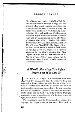 A Word`s Meaning can Often Depend on Who Says