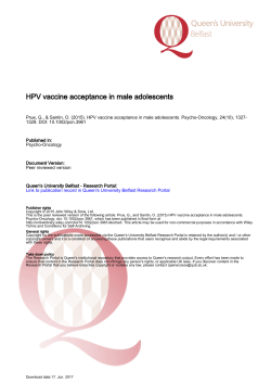 HPV vaccine acceptance in male adolescents