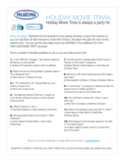 holiday movie trivia