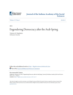 Engendering Democracy after the Arab Spring