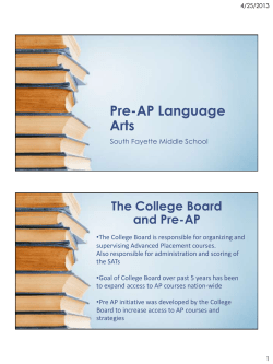 Pre-AP Language Arts