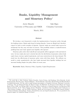 Banks, Liquidity Management and Monetary Policy