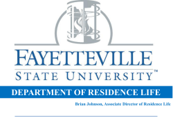 DEPARTMENT OF RESIDENCE LIFE