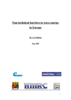 Non-technical barriers to wave energy in Europe