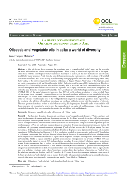 - OCL - Oilseeds and fats, Crops and Lipids