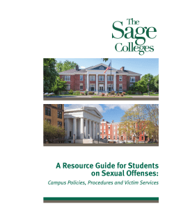 A Resource Guide for Students on Sexual Offenses