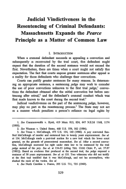 Judicial Vindictiveness in the Resentencing of