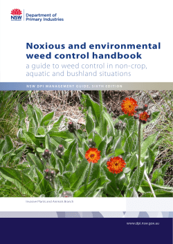 Noxious and environmental weed control handbook Sixth edition